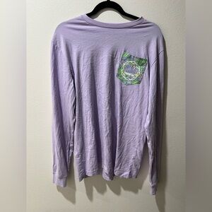 Champion Bama Crimson Tide Purple Long Sleeve Shirt with Pocket, size M, SEC